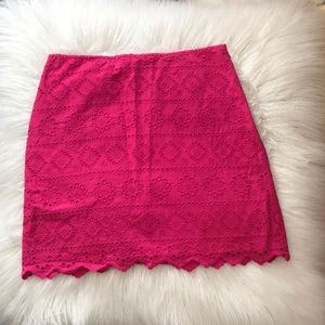 Vineyard vines pink eyelet mini skirt